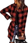 Estelle Women's Plaid Shacket – Button Front, Boyfriend Fit & Pockets