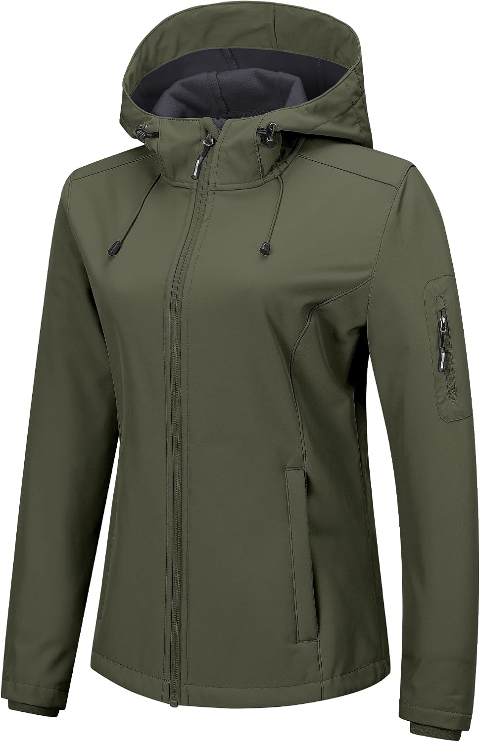 Helena Women's Softshell Jacket – Fleece Lined, Hooded, Windproof & 5 Pockets