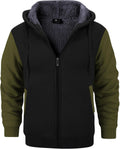 Gabriel Men's Fleece-Lined Zip Hoodie – Colour Block, Full Zip & Side Pockets