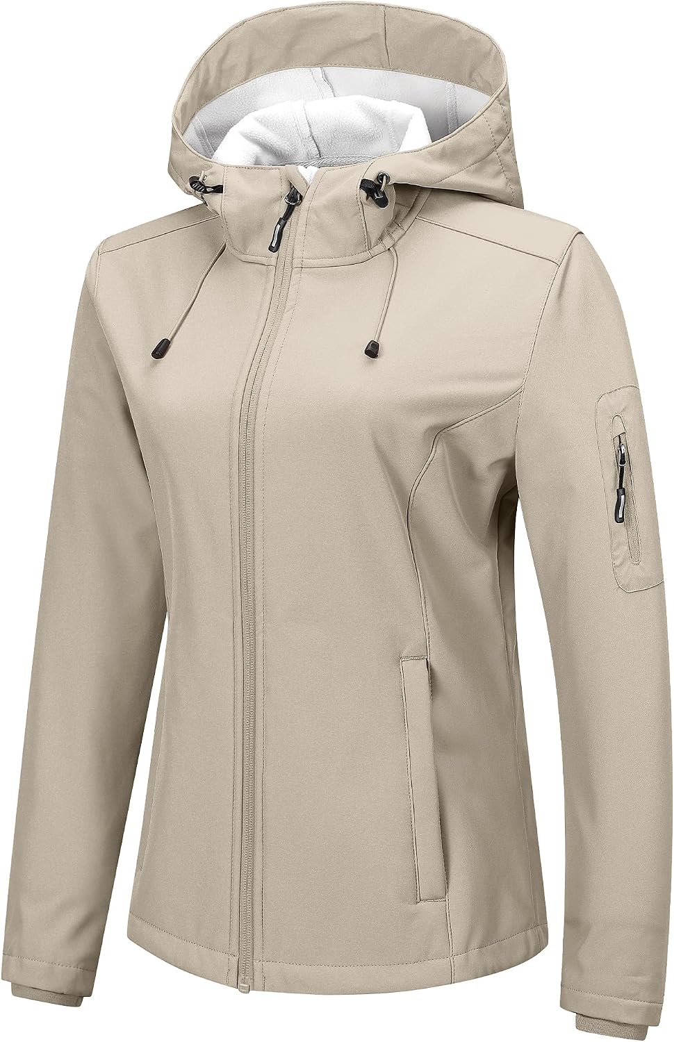 Helena Women's Softshell Jacket – Fleece Lined, Hooded, Windproof & 5 Pockets