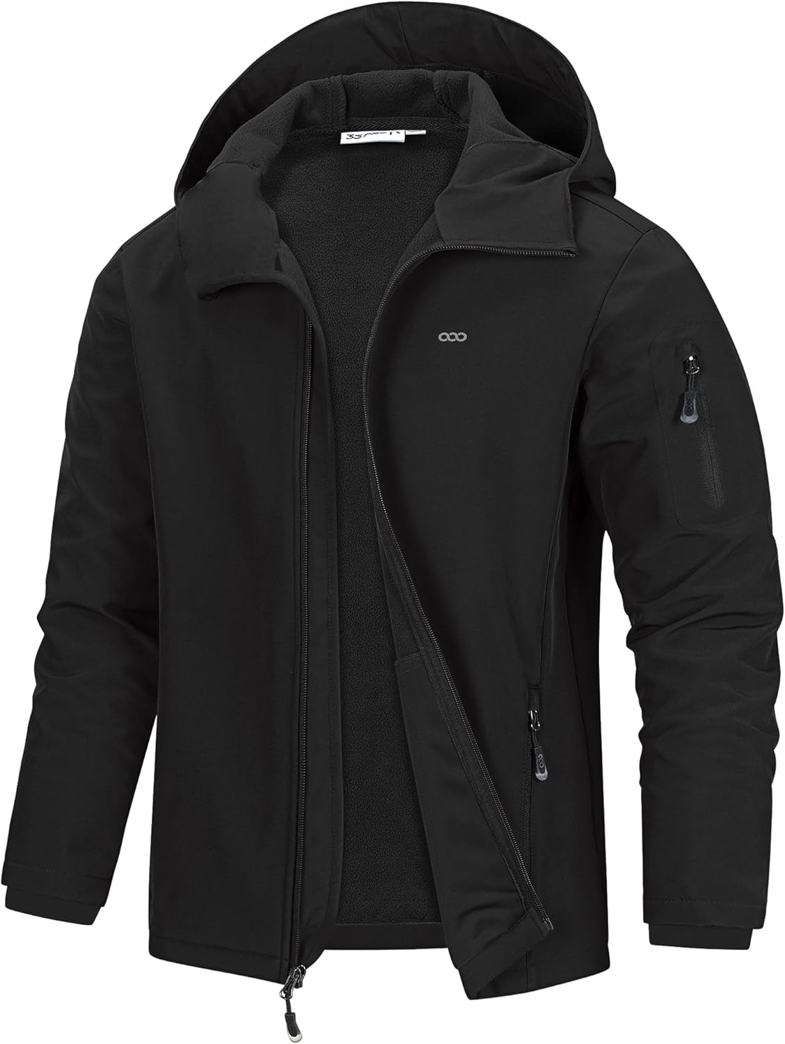 Isaac Men's Softshell Jacket – Hooded, Fleece Lined, Waterproof & 5 Utility Pockets