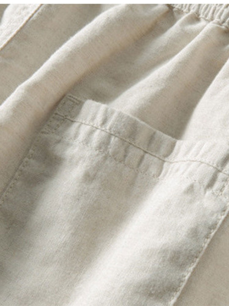 Marcus Men's Summer Two-Piece Set – Breathable Linen-Feel Style with Short Sleeves & Easy-Fit Trousers