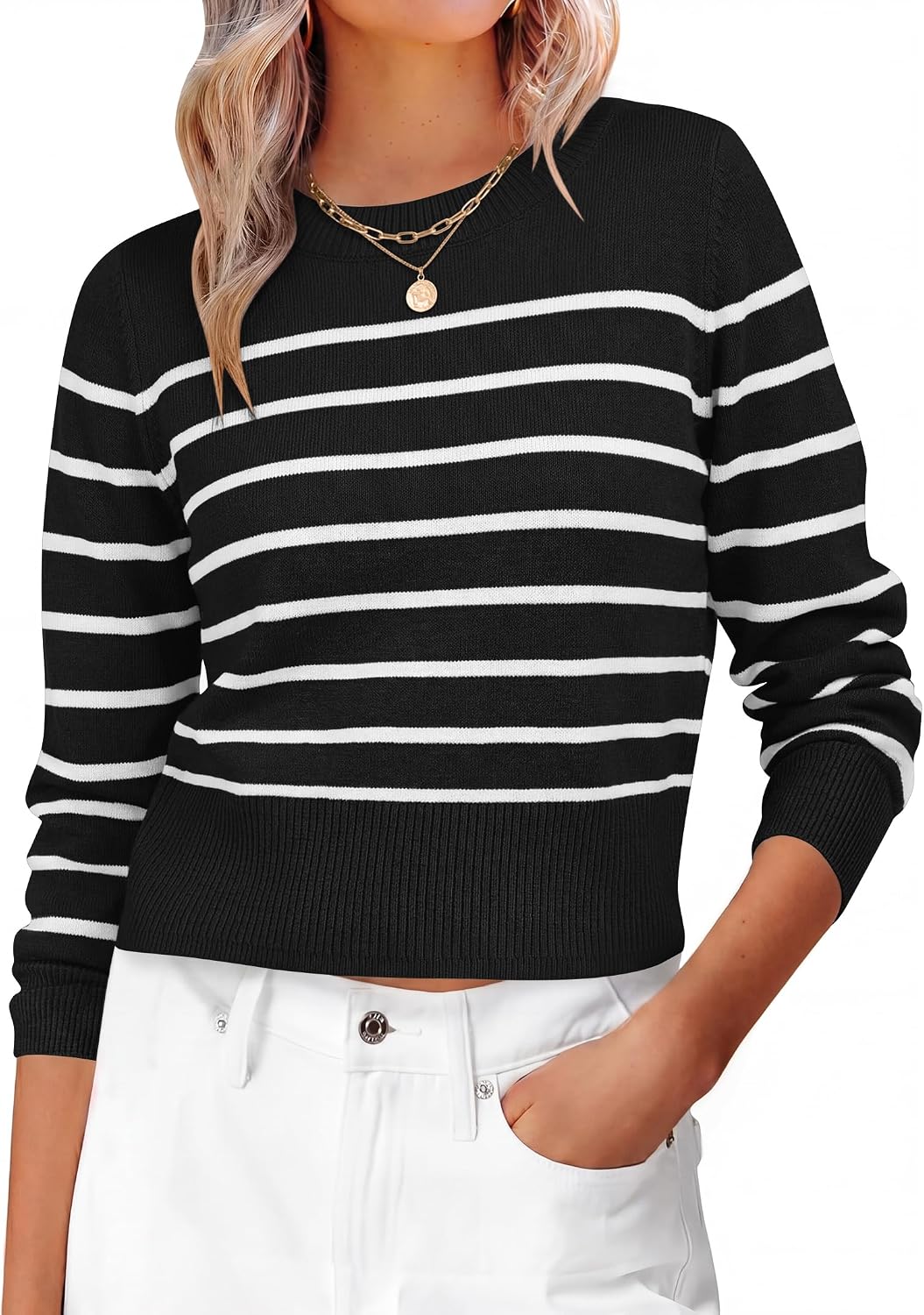 Sloane Women's Knit Sweater – Regular Fit, Medium Stretch & Soft Textured Fabric