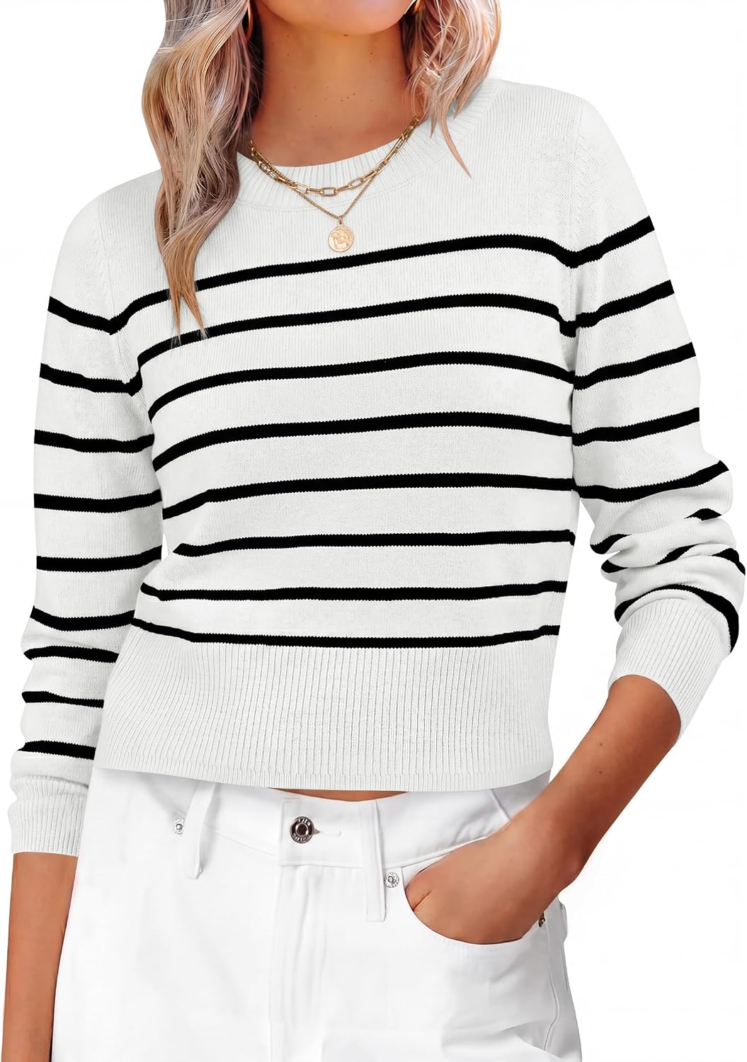 Sloane Women's Knit Sweater – Regular Fit, Medium Stretch & Soft Textured Fabric