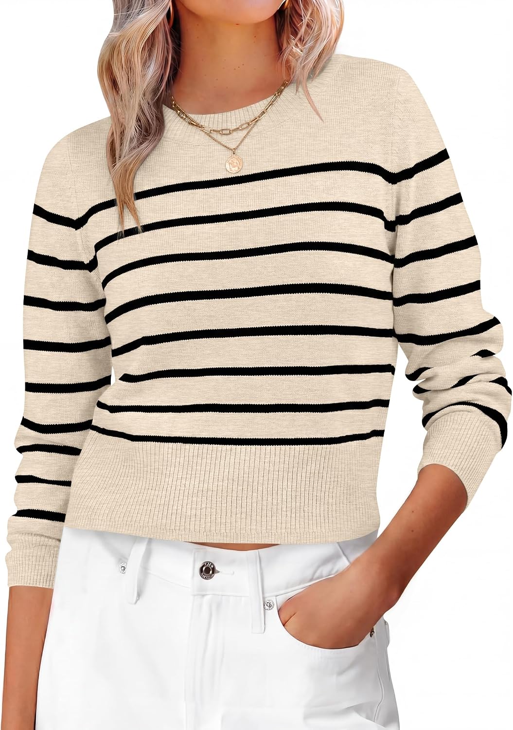 Sloane Women's Knit Sweater – Regular Fit, Medium Stretch & Soft Textured Fabric