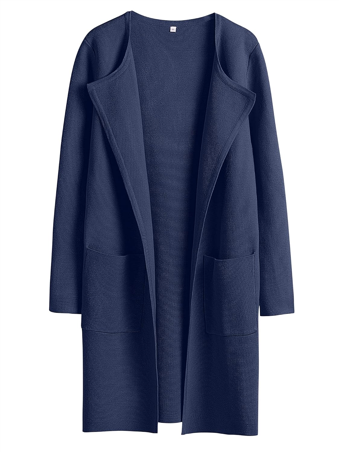 Colette Women's Open-Front Knit Cardigan – Lapel Neck, Pockets & Relaxed Layering Fit