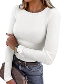 Winona Women's Crew Neck Top – Long Sleeves, Slim Fit & Lightweight Design
