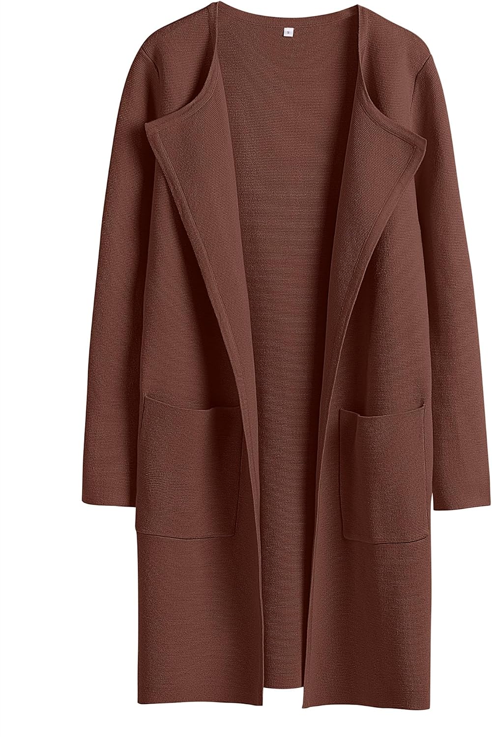 Colette Women's Open-Front Knit Cardigan – Lapel Neck, Pockets & Relaxed Layering Fit