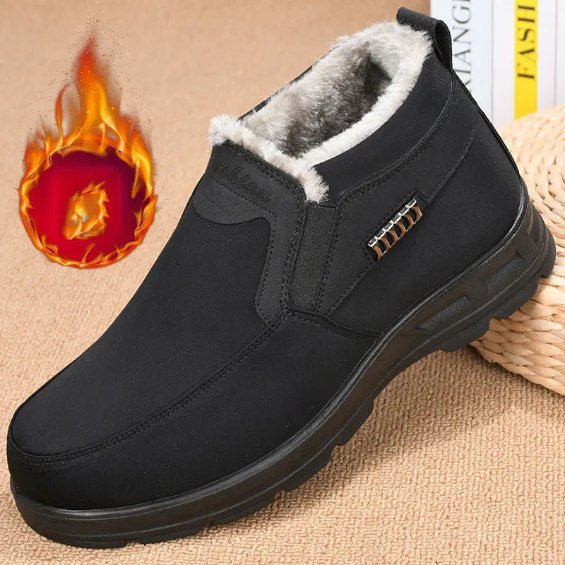 Mason Men's Winter Shoes – Warm Slip-On Thermal Shoes with Plush Lining