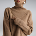 Josephine Women's Sweater – Elegant Cashmere Turtleneck, Soft & Cozy for Winter Comfort