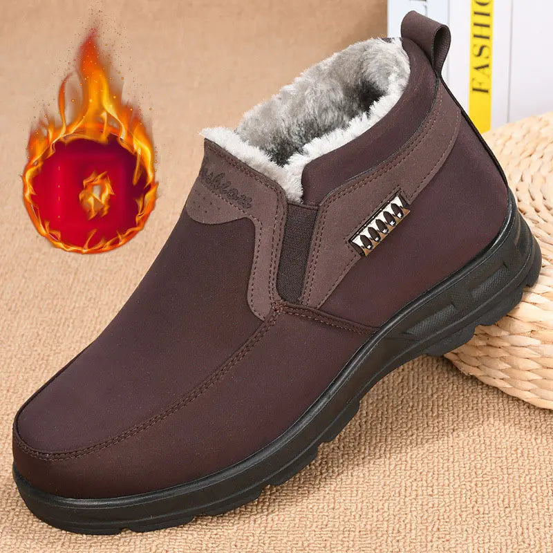 Mason Men's Winter Shoes – Warm Slip-On Thermal Shoes with Plush Lining