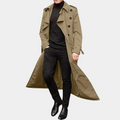 Marcus Men's Trench Coat – Long Water-Resistant Coat with a Classic Cut & Elegant Style