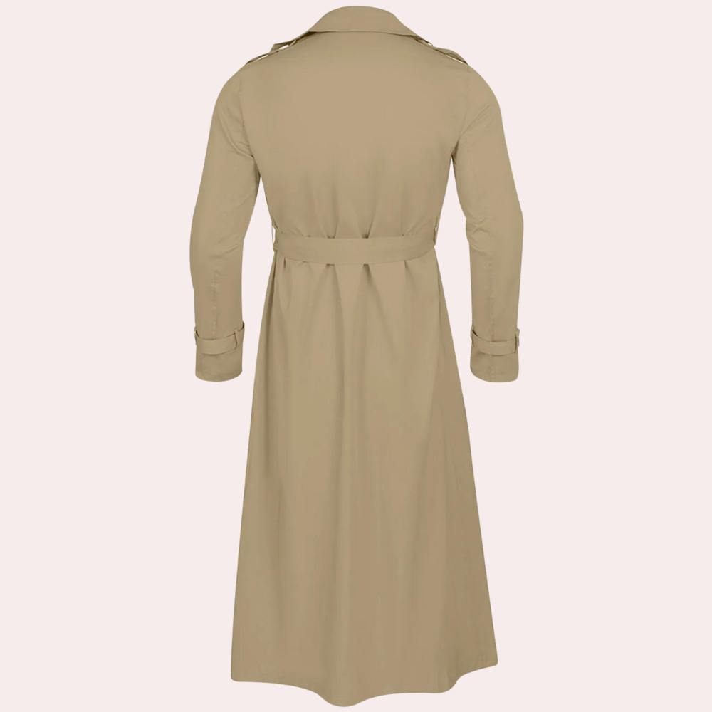 Marcus Men's Trench Coat – Long Water-Resistant Coat with a Classic Cut & Elegant Style