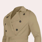 Marcus Men's Trench Coat – Long Water-Resistant Coat with a Classic Cut & Elegant Style