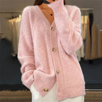 Odette Women's Cardigan – Soft Cashmere Button-Front Sweater with Elegant Long Sleeves