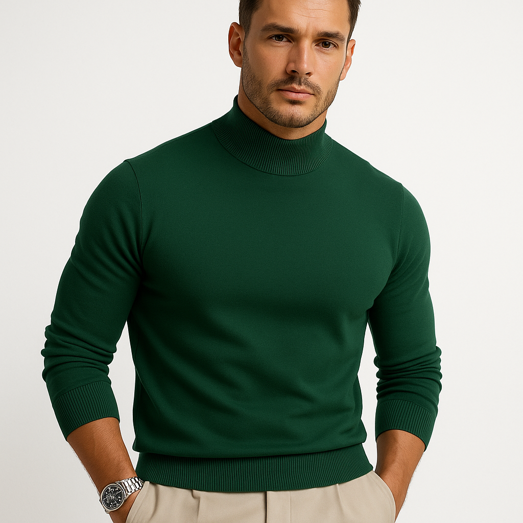 Vincent Men's Turtleneck Sweater – Premium Soft-Knit Fabric in a Sleek, Contemporary Style
