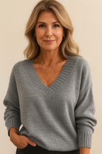 Marielle Women's V-Neck Cashmere Sweater – 100% Premium Cashmere in a Soft, Warm, Timeless Fit