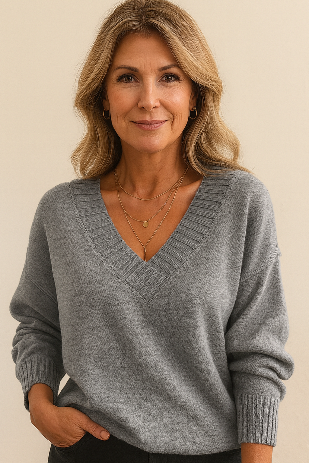 Marielle Women's V-Neck Cashmere Sweater – 100% Premium Cashmere in a Soft, Warm, Timeless Fit