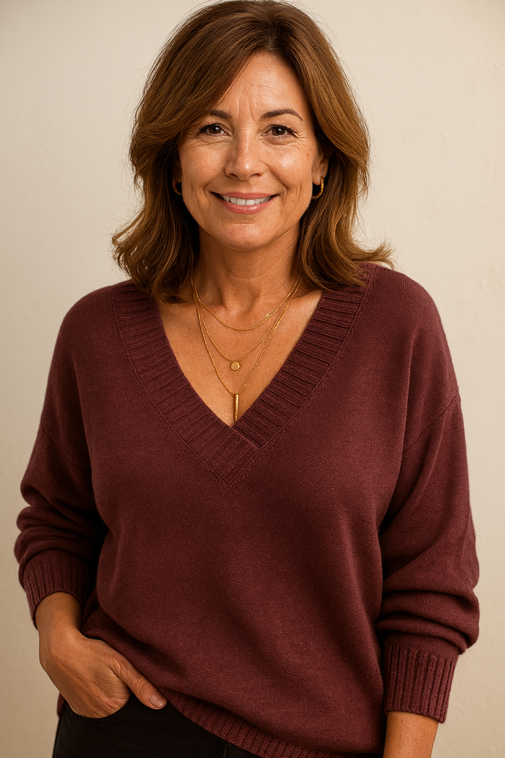 Marielle Women's V-Neck Cashmere Sweater – 100% Premium Cashmere in a Soft, Warm, Timeless Fit