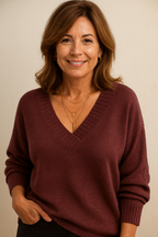Marielle Women's V-Neck Cashmere Sweater – 100% Premium Cashmere in a Soft, Warm, Timeless Fit