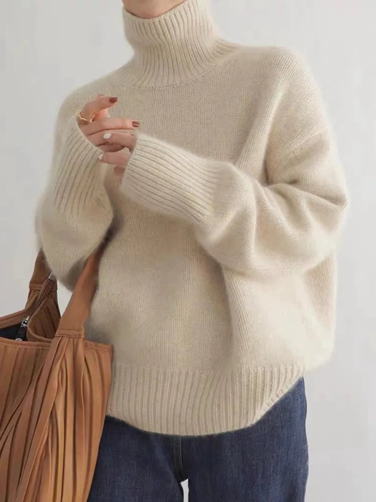 Sasha Women's Sweater – Soft Wool Turtleneck, Elegant Style for a Chic Winter Look