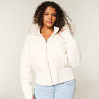 Camille Women's Winter Coat – Warm Jacket with Removable Hood and Chic Fur-Trimmed Collar