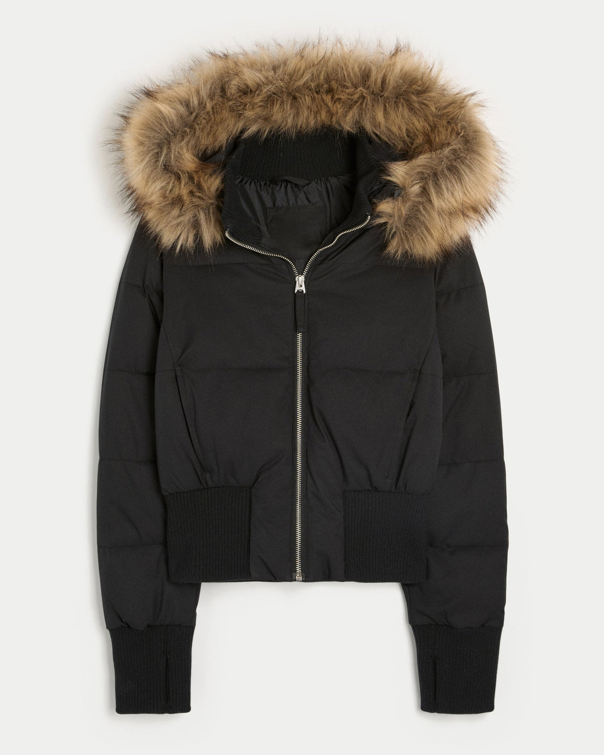 Camille Women's Winter Coat – Warm Jacket with Removable Hood and Chic Fur-Trimmed Collar