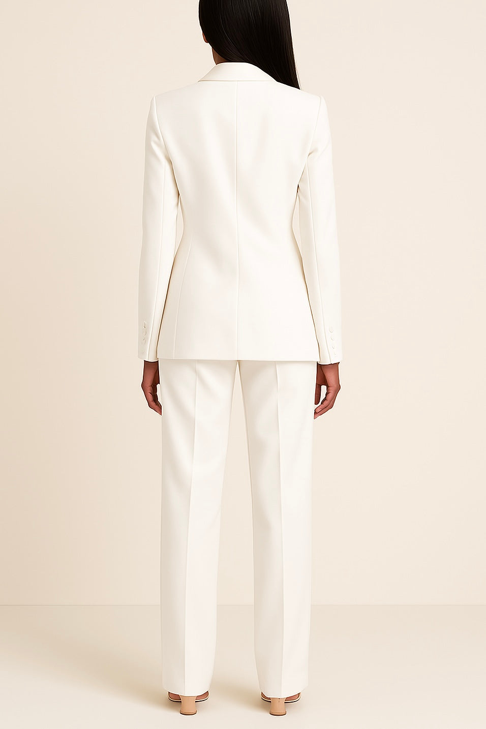 Odette Women's Ensemble – Elegant Satin Pantsuit with a Relaxed Fit & Modern Style