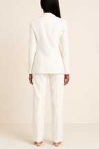 Odette Women's Ensemble – Elegant Satin Pantsuit with a Relaxed Fit & Modern Style