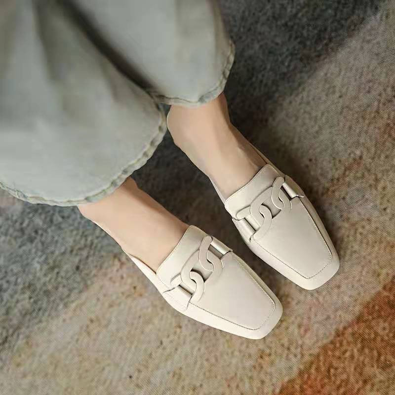 Marielle Women's Mary Jane Loafers – Leather Shoes with a Chunky Heel for All-Day Comfort