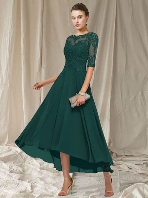 Seraphina Women's Evening Gown – Elegant Long Lace Dress with Flattering Fit for Festive Occasions