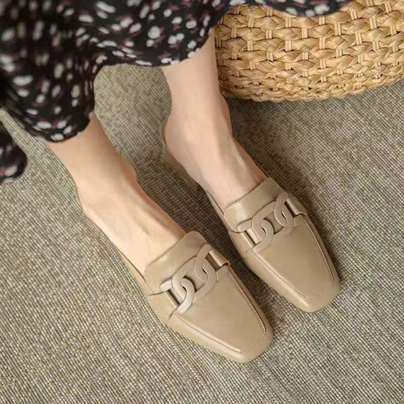 Marielle Women's Mary Jane Loafers – Leather Shoes with a Chunky Heel for All-Day Comfort