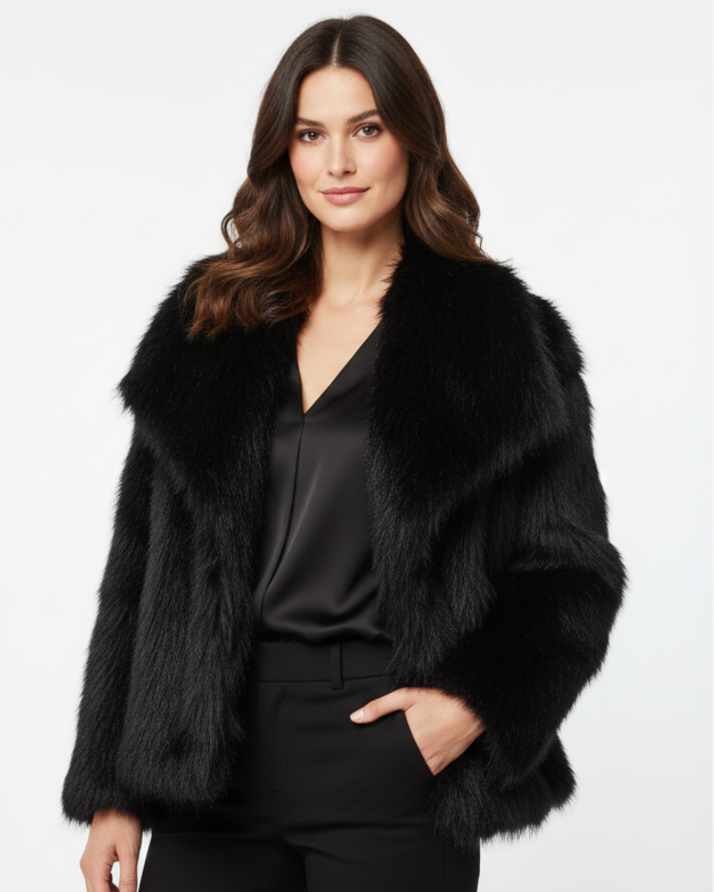 Theo Faux-Fur Coat for Women – Soft & Warm Winter Jacket with Relaxed, Elegant Fit