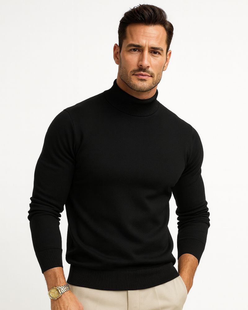 Vincent Men's Turtleneck Sweater – Premium Soft-Knit Fabric in a Sleek, Contemporary Style