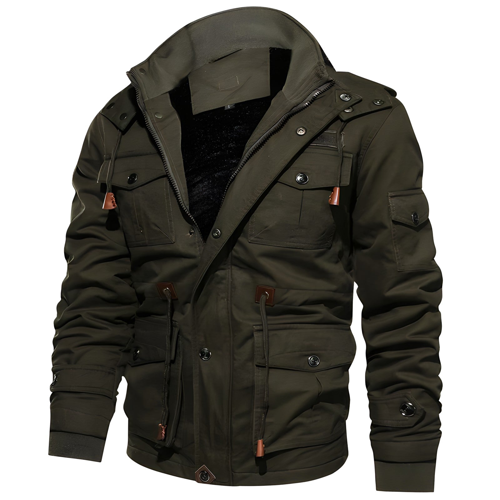 Grant Men's Military Jacket – Waterproof Coat with Fleece Lining & Adjustable Waist