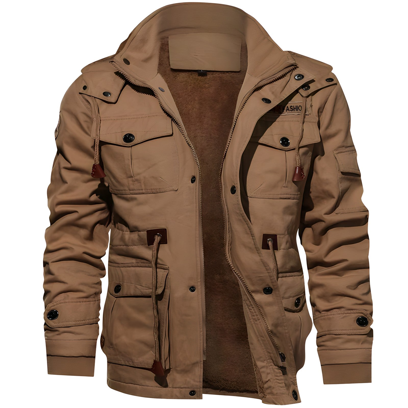 Grant Men's Military Jacket – Waterproof Coat with Fleece Lining & Adjustable Waist