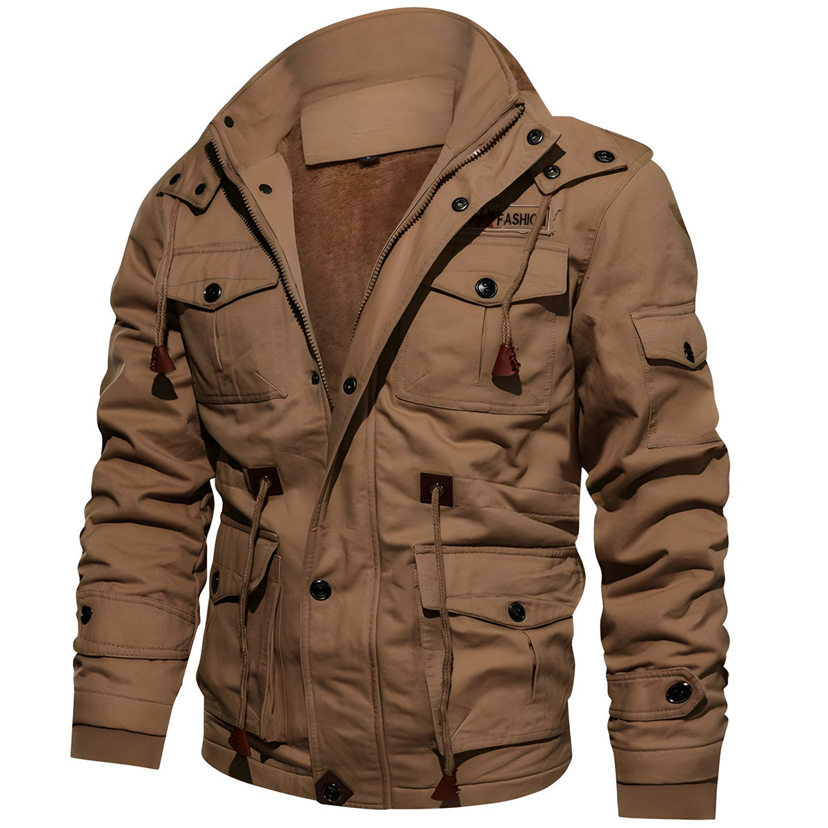 Grant Men's Military Jacket – Waterproof Coat with Fleece Lining & Adjustable Waist
