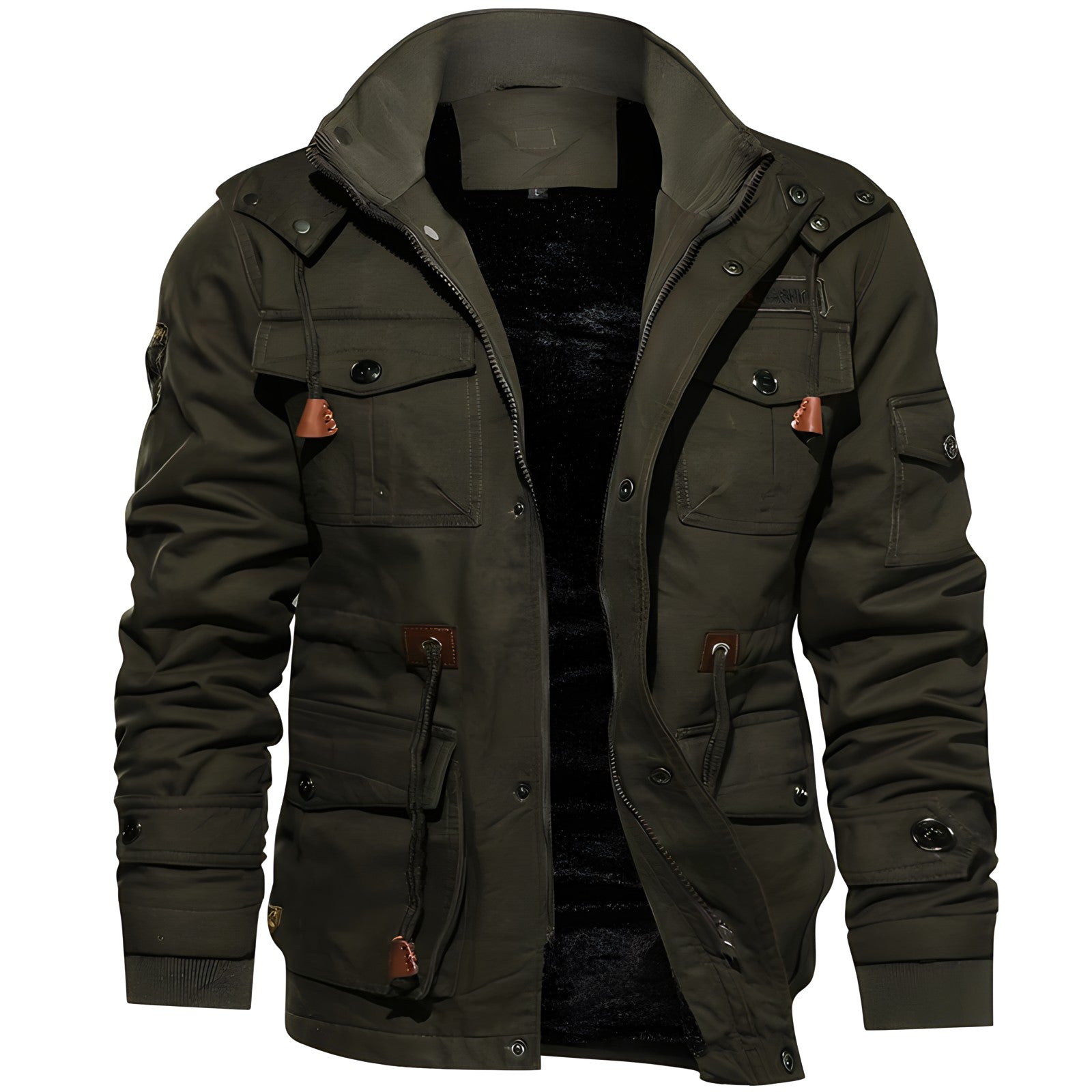 Grant Men's Military Jacket – Waterproof Coat with Fleece Lining & Adjustable Waist