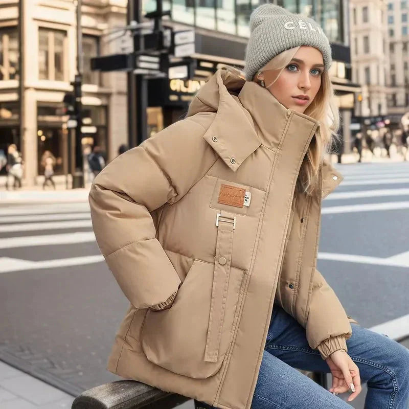 Marissa Women's Waterproof Puffer Coat – Warm Winter Jacket with Hood and Relaxed Oversized Fit
