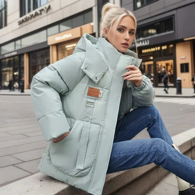 Marissa Women's Waterproof Puffer Coat – Warm Winter Jacket with Hood and Relaxed Oversized Fit