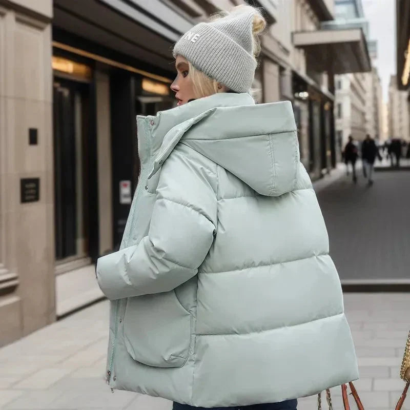 Marissa Women's Waterproof Puffer Coat – Warm Winter Jacket with Hood and Relaxed Oversized Fit