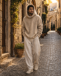 Oliver Men's Hooded Sweater – Loose Fit, Soft Textured Knit & Ribbed Trims