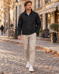 Dominic Men's Waterproof Softshell Jacket – Fleece Lined, 4-Way Stretch & 4 Pockets