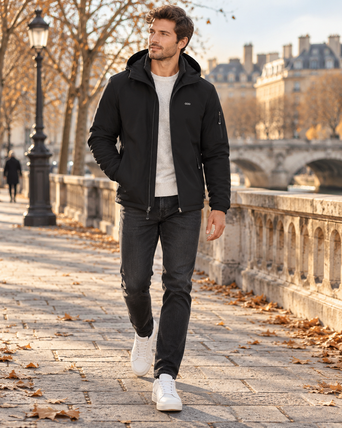 Vincent Men's Waterproof Softshell Jacket – Fleece Lined, Hooded & 5 Pockets