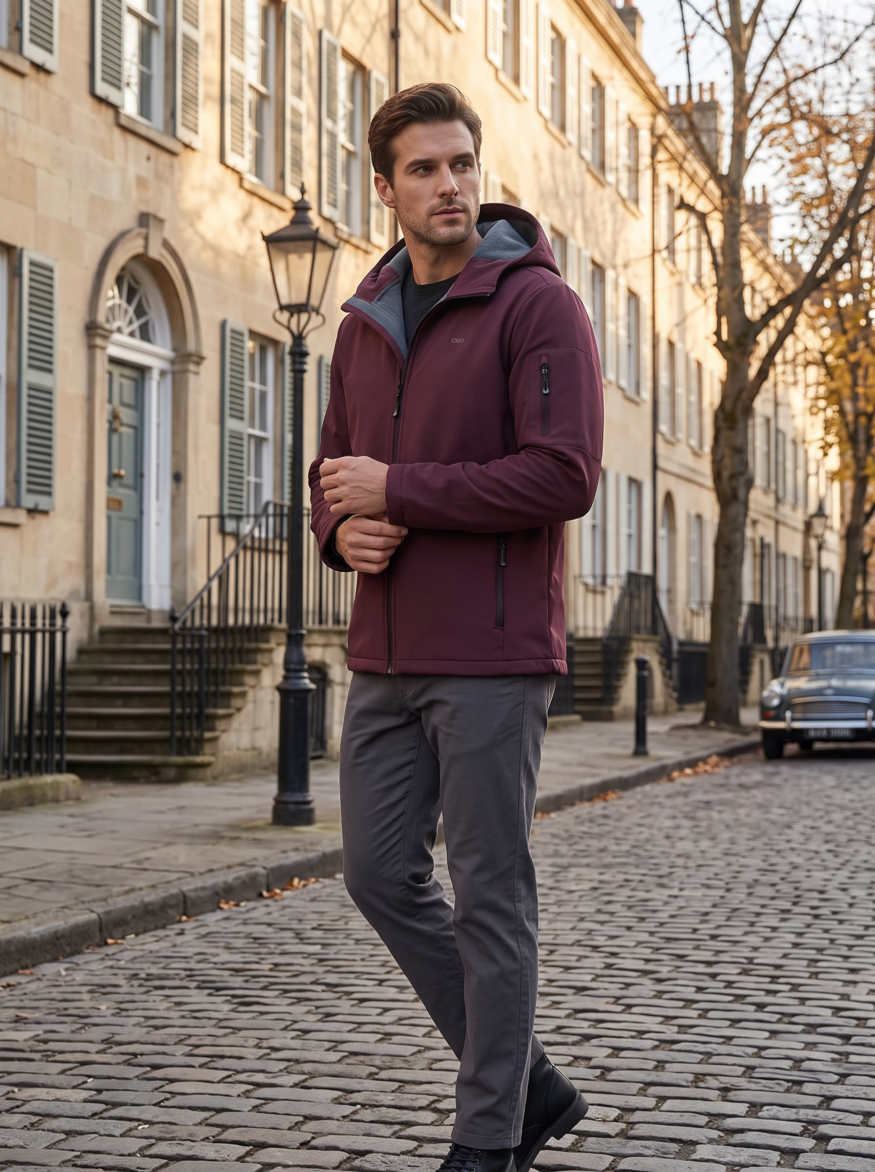 Daniel Men's Waterproof Softshell Jacket – Fleece Lined, Hooded & 5 Pockets