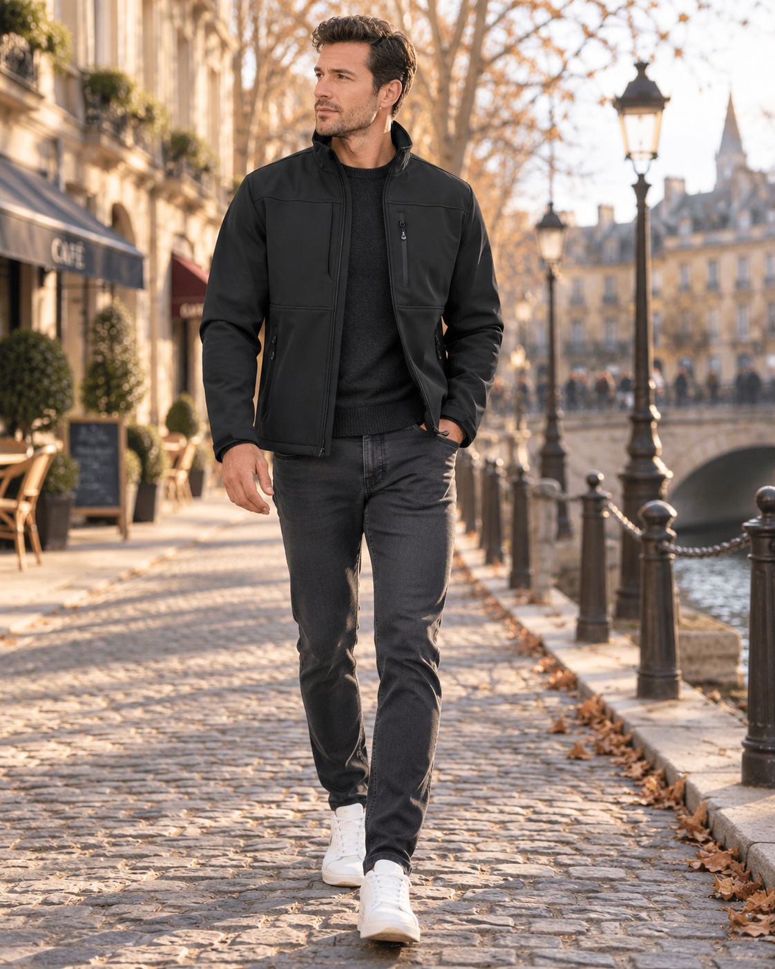 Trevor Men's Waterproof Softshell Jacket – Fleece Lined, 7 Pockets & Drawcord Hem