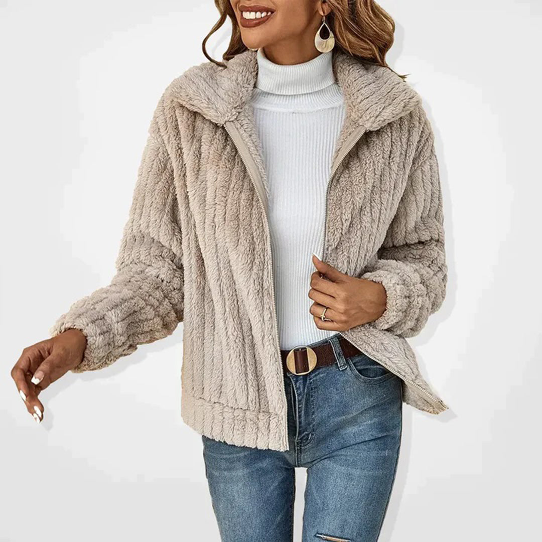 Brielle Long Fleece Vest for Women – Warm, Elegant with Zip-Up Front and Convenient Pockets