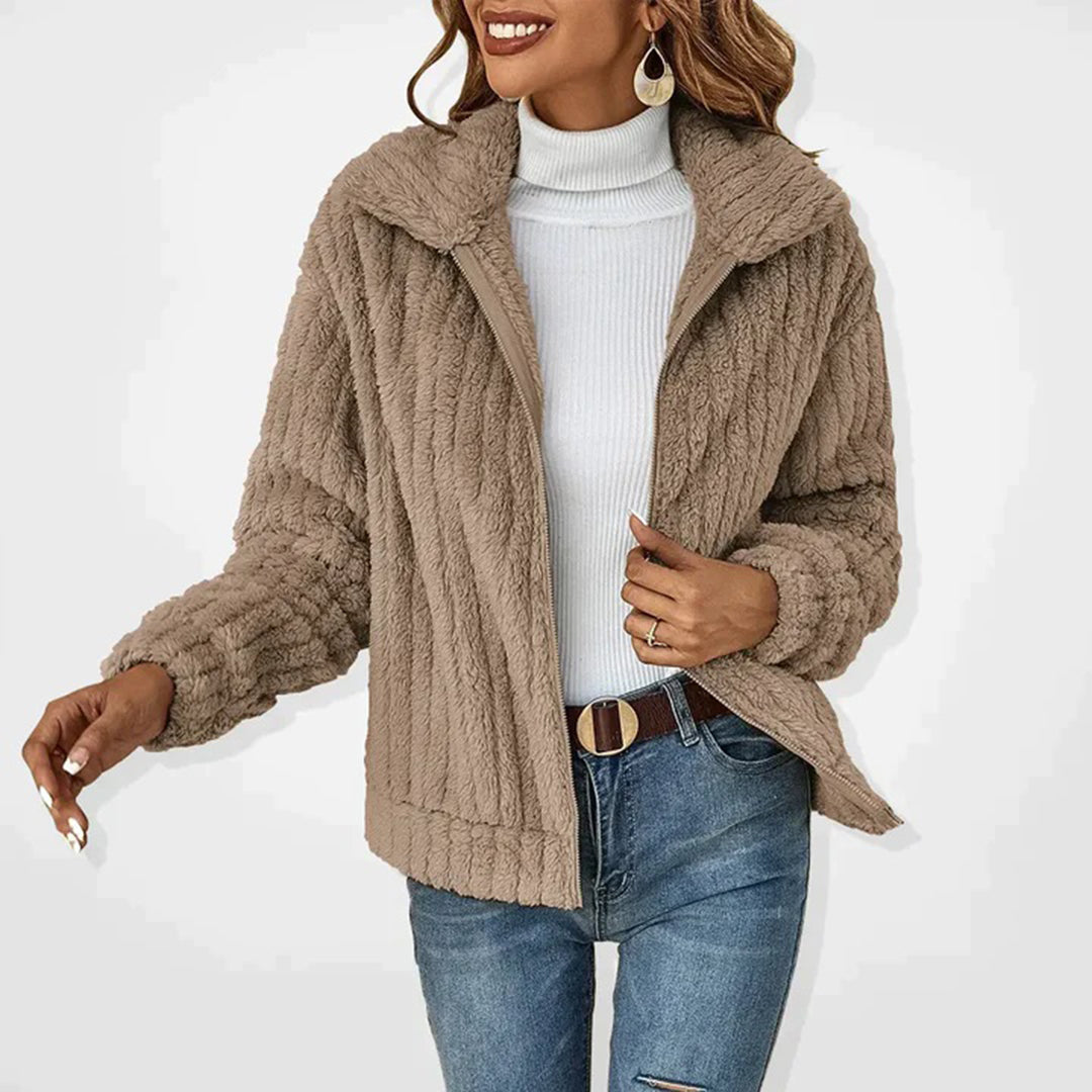 Brielle Long Fleece Vest for Women – Warm, Elegant with Zip-Up Front and Convenient Pockets