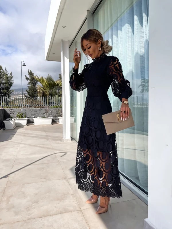 Aurora Elegant Women's Dress – Lace Dress with Long Sleeves for a Chic Night Out