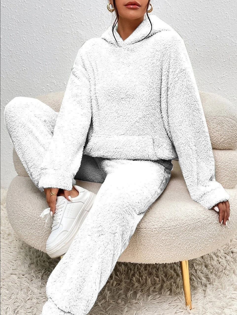 Sienna Women's Set – Soft Fleece Loungewear with Cozy Hoodie & Jogger